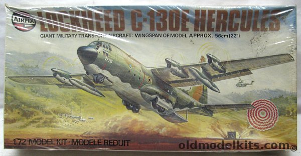 Airfix 1/72 Lockheed C-130E Hercules USAF or RAF C-130K Hercules C. Mk 1 Lyneham Wing UK 1976, 09001-0 plastic model kit